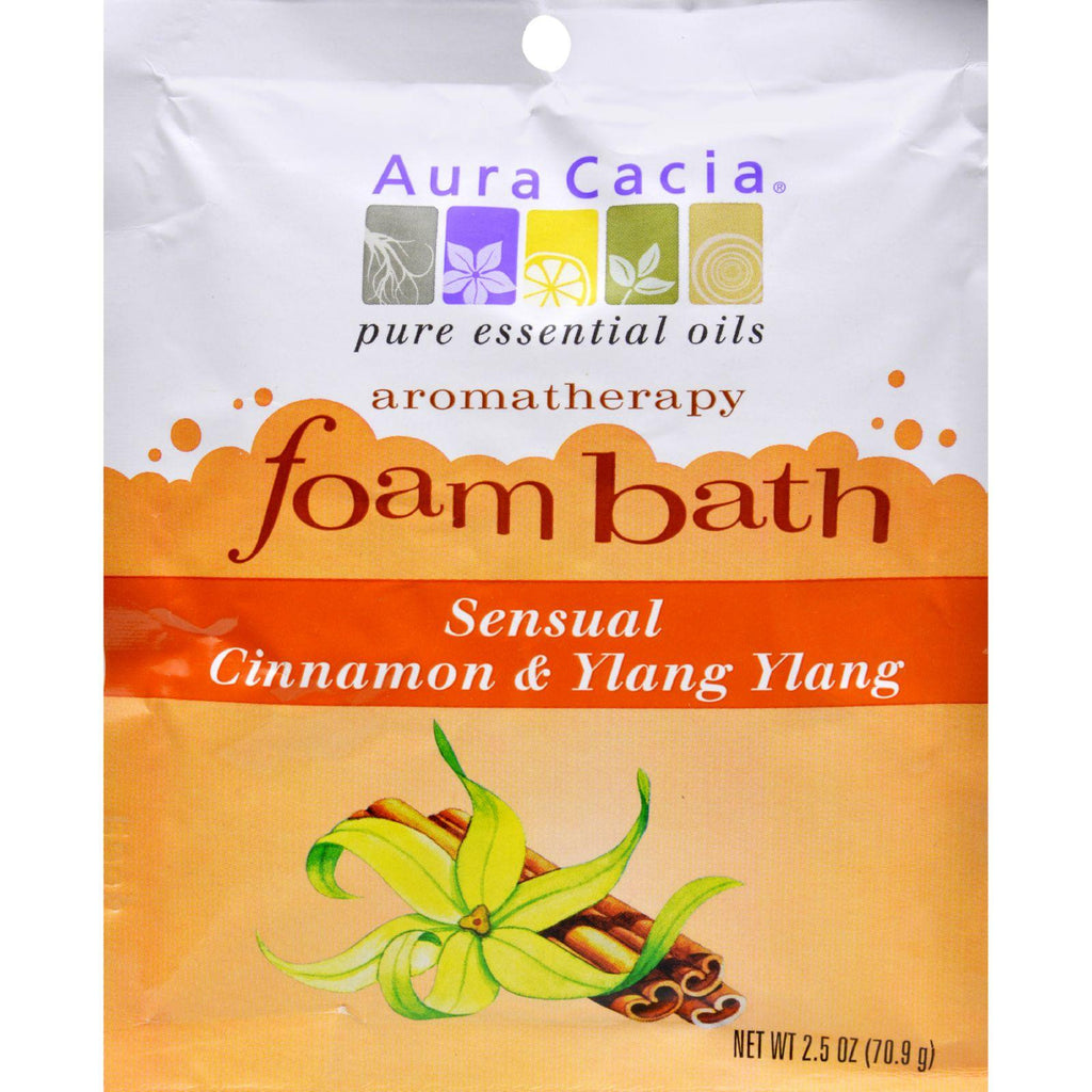 Aura Cacia Foam Bath Sensual Cinnamon And Ylang Ylang - 2.5 Oz - Case Of 6