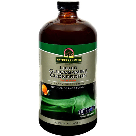 Nature's Answer Liquid Glucosamine And Chondroitin With Msm Natural Orange - 32 Fl Oz