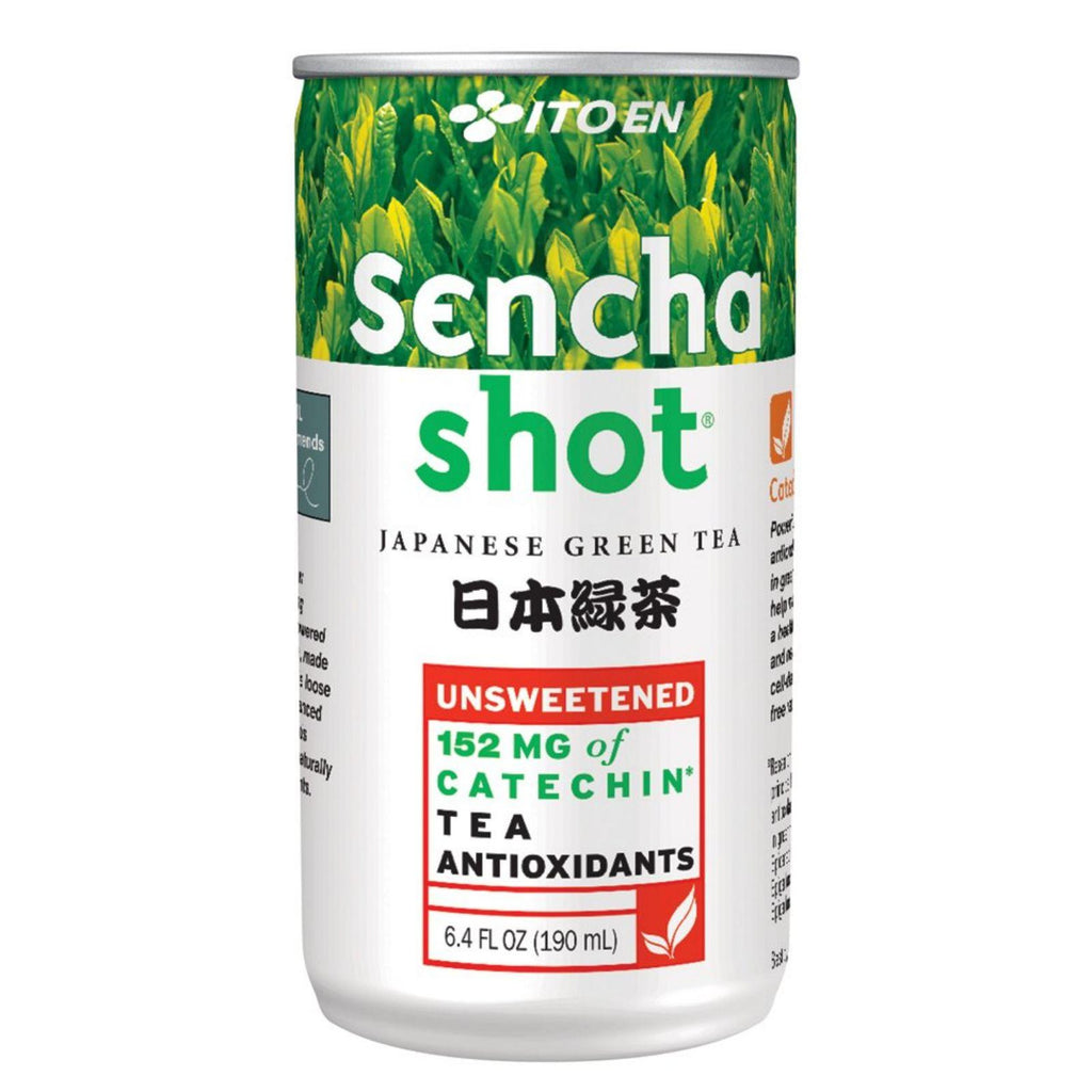 Ito En Unsweetened Japanese Green Tea Sencha Shot- Case Of 30 - 6.4 Oz