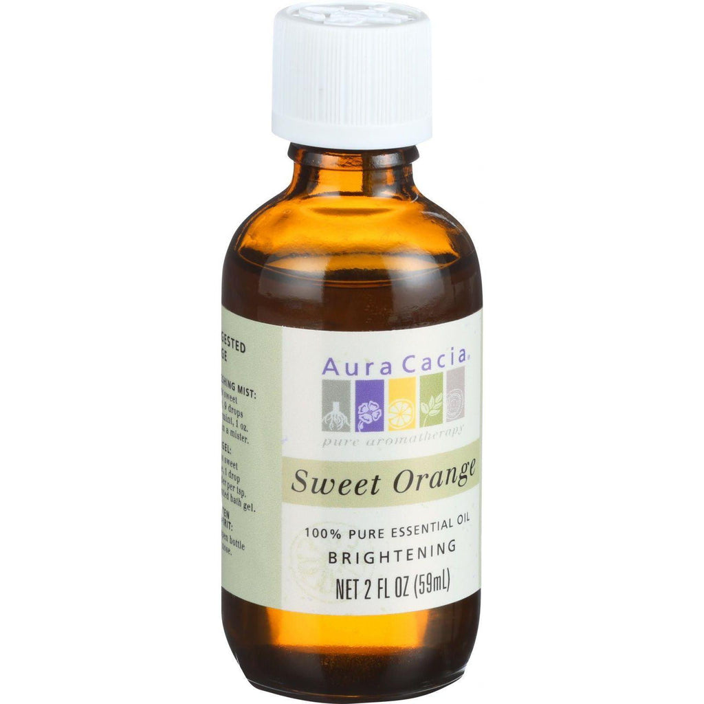 Aura Cacia Essential Oil - Brightening Sweet Orange - 2 Oz