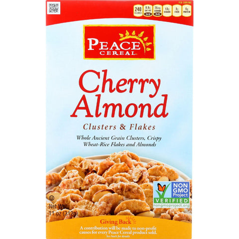 Peace Cereals Cereal - Clusters And Flakes - Cherry Almond - 11 Oz - Case Of 6