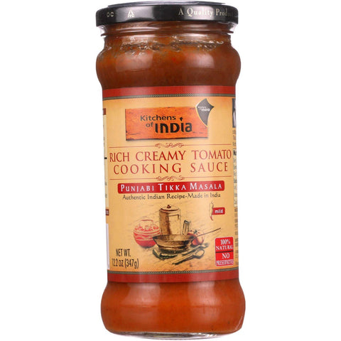 Kitchen Of India Cooking Sauce - Creamy Tomato - Punjabi Tikka Masala - 12.2 Oz - Case Of 6