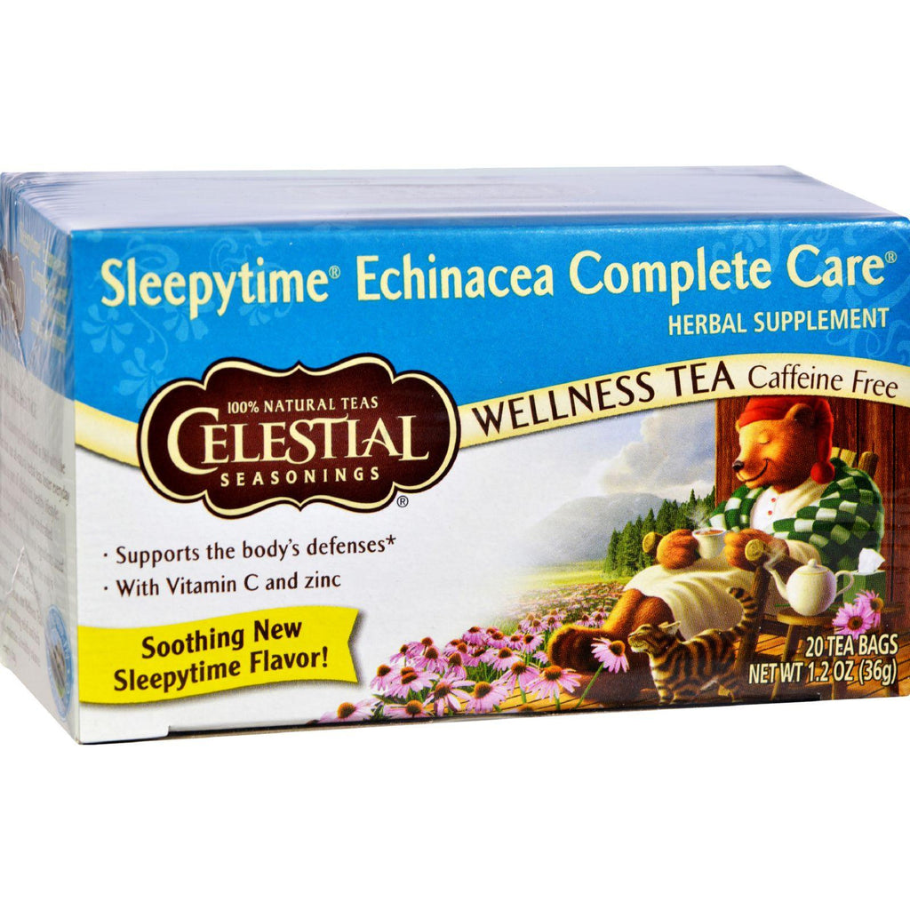 Celestial Seasonings Sleepytime Echinacea Complete Care Wellness Tea - 20 Tea Bags - Case Of 6