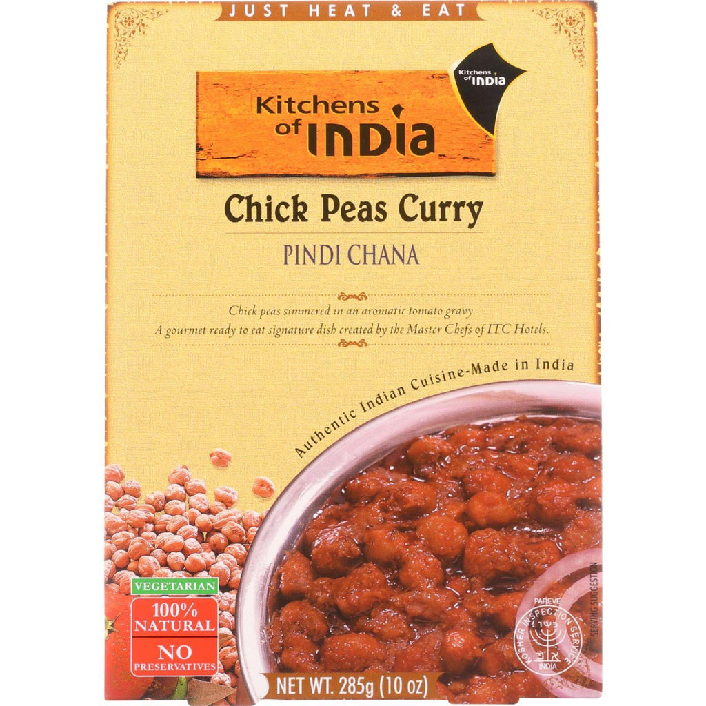 Kitchen Of India Dinner - Chick Peas Curry - Pindi Chana - 10 Oz - Case Of 6