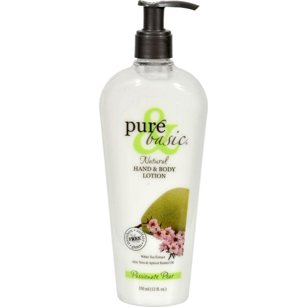 Pure And Basic Natural Bath And Body Lotion Passionate Pear - 12 Fl Oz