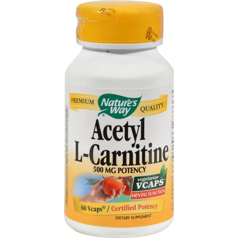 Nature's Way Acetyl L-carnitine - 500 Mg - 60 Vegetarian Capsules