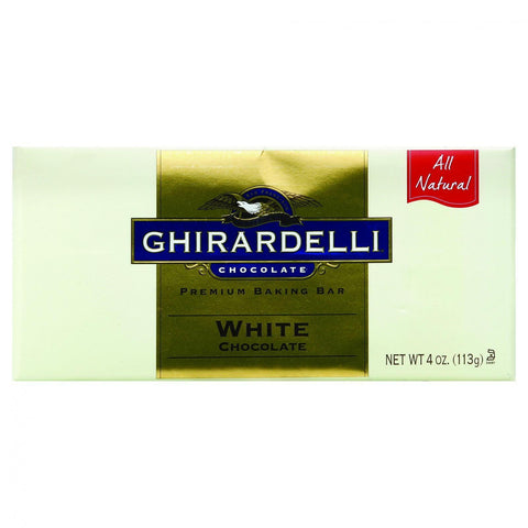 Ghirardelli Bar Baking - Classic White Chocolate - 4 Oz - Case Of 12
