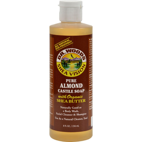 Dr. Woods Shea Vision Pure Castile Soap Almond With Organic Shea Butter - 8 Fl Oz