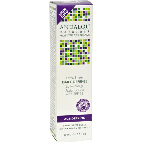 Andalou Naturals Ultra Sheer Daily Defense Facial Lotion With Spf 18 - 2.7 Fl Oz