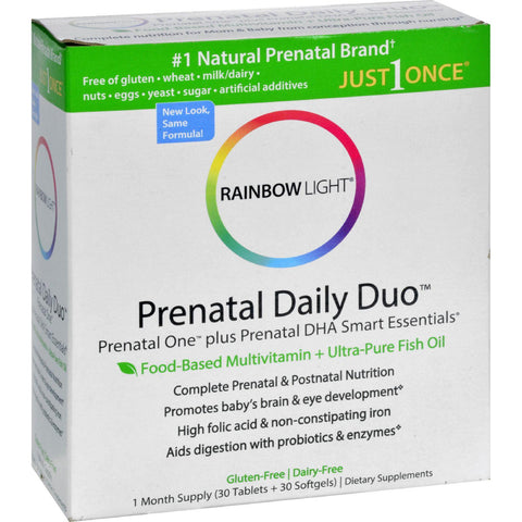Rainbow Light Prenatal One Multivitamin And Dha 250 Smart Essentials Combo - 30 Tablets And 30 Softgels