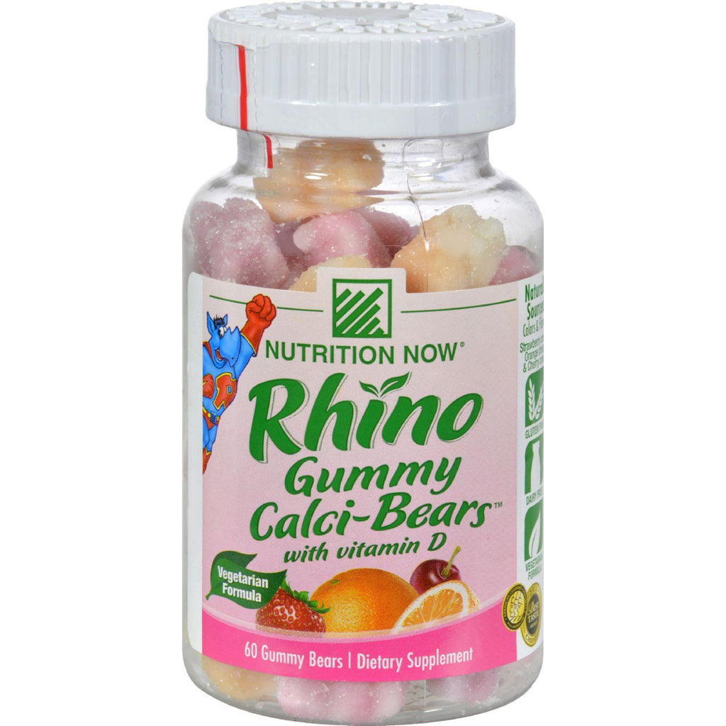 Nutrition Now Rhino Swirlin' Calci-bears With Vitamin D Sour - 60 Gummy Bears