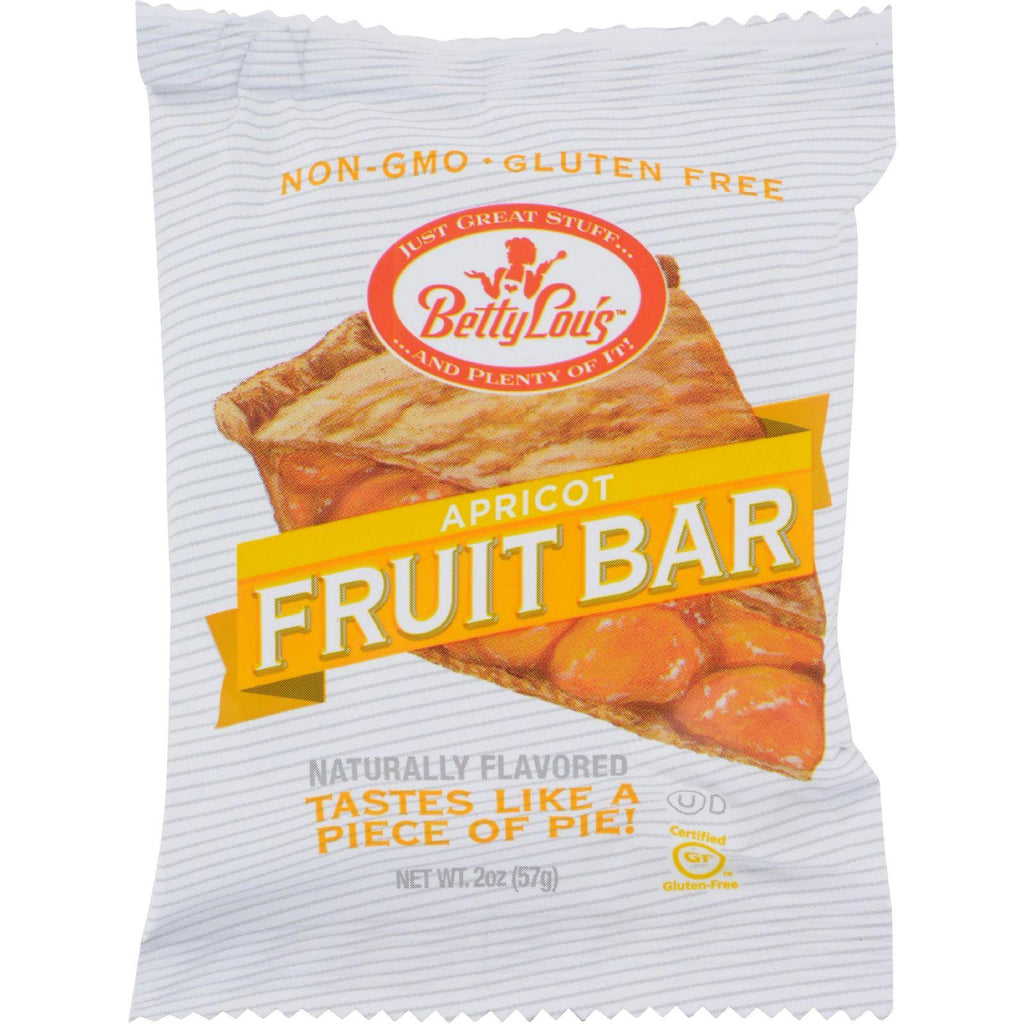 Betty Lou's Fruit Bar Apricot - Gluten Free - Case Of 12 - 2 Oz