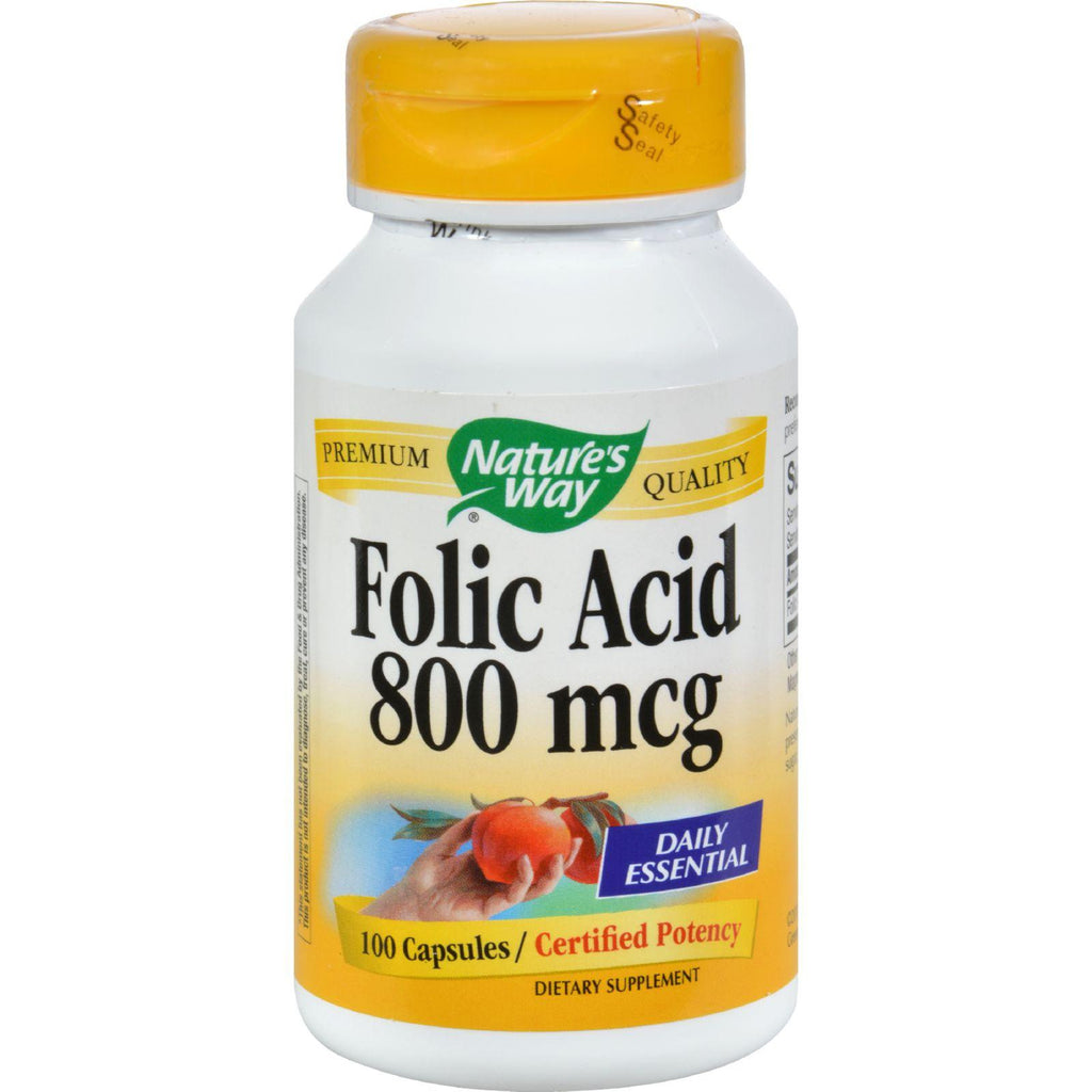 Nature's Way Folic Acid - 800 Mcg - 100 Capsules