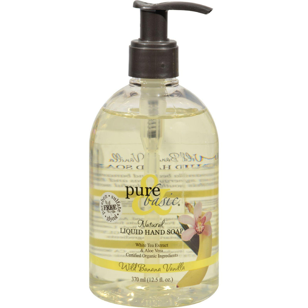 Pure And Basic Natural Liquid Hand Soap Wild Banana Vanilla - 12.5 Fl Oz