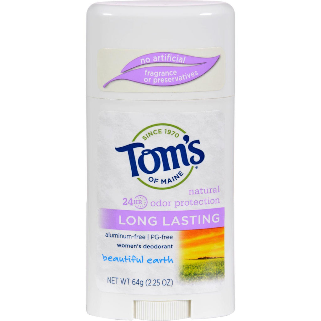 Tom's Of Maine Natural Women's Deodorant - Beautiful Earth - Case Of 6 - 2.25 Oz