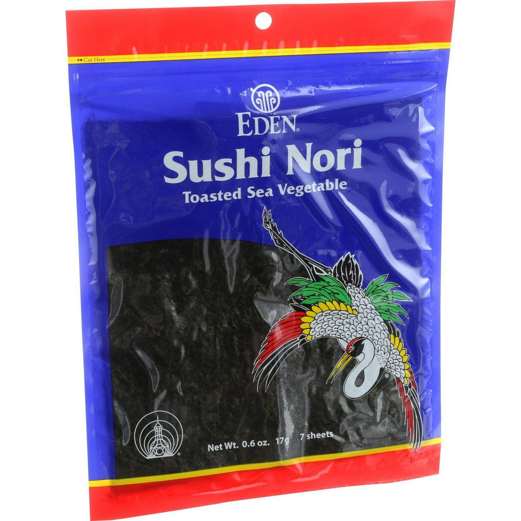 Eden Foods Sushi Nori - Cultivated - Toasted - .6 Oz - Case Of 6