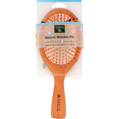 Earth Therapeutics Natural Wooden Pin Massage Brush Large - 1 Brush