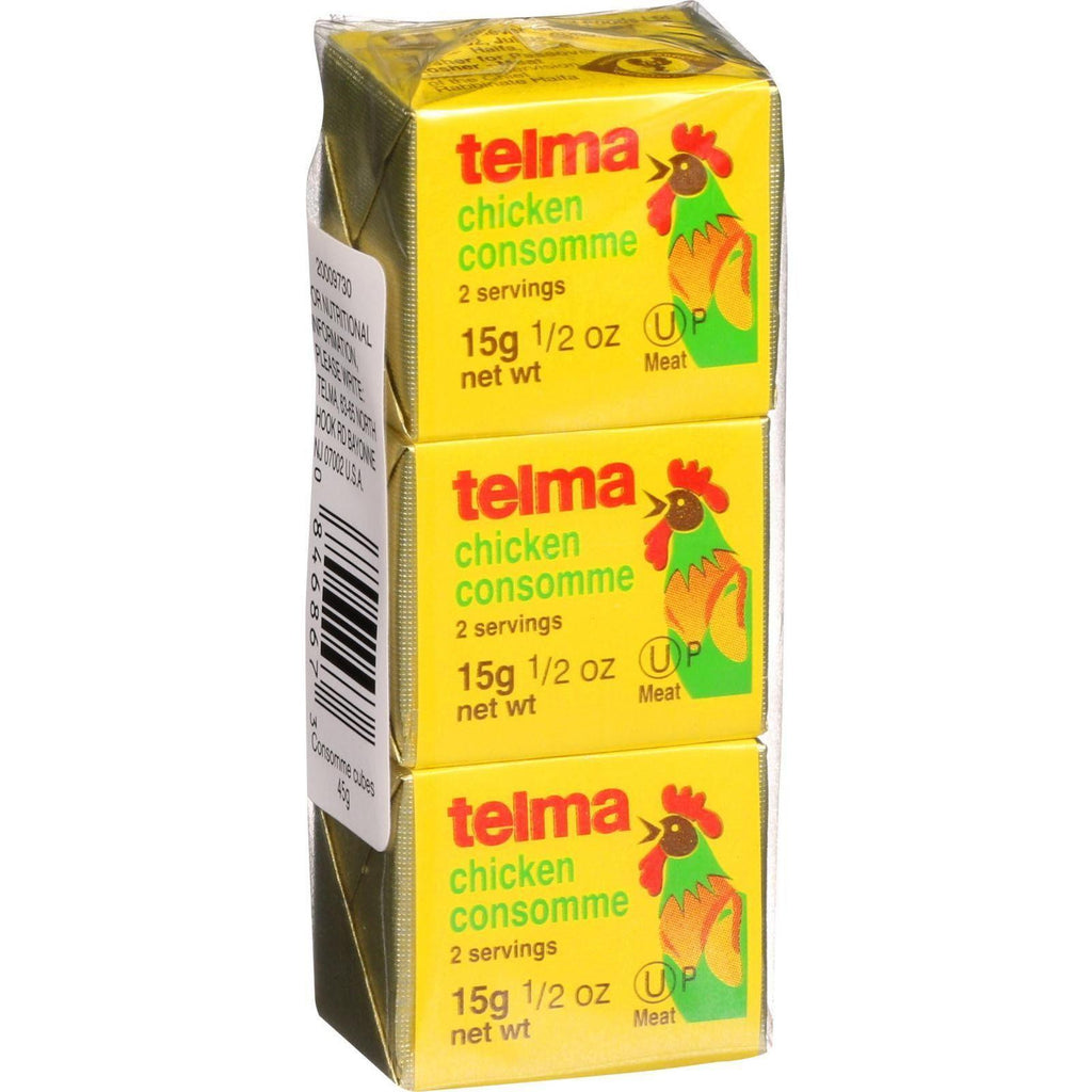 Telma Stock Cubes - Consomme - Chicken - 3 Count - .5 Oz - Case Of 12