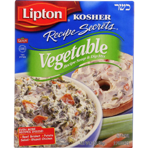 Lipton Soup And Dip Mix - Recipe Secrets - Vegetable - Kosher - Packet - 2 Oz - Case Of 12