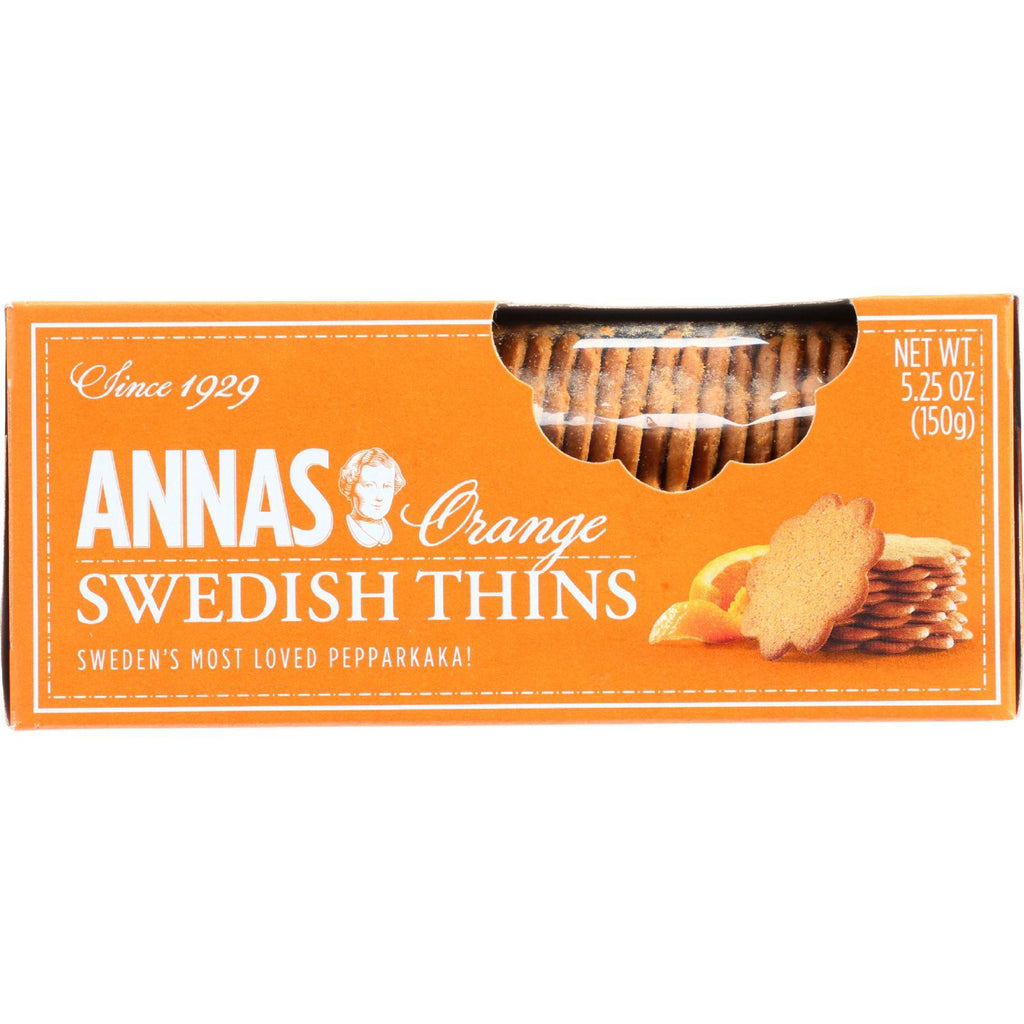 Annas Pepparkakor - Original - Orange Thins - 5.25 Oz - Case Of 12