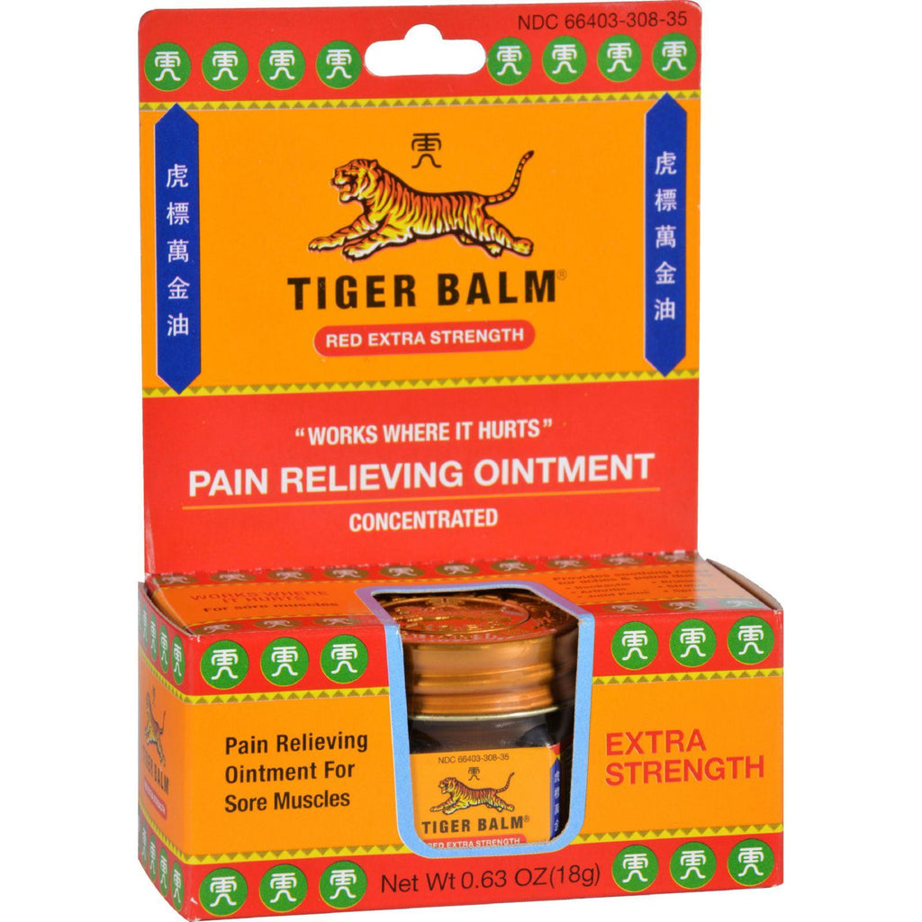 Tiger Balm Extra Strength Pain Relieving Ointment - 0.63 Oz - Case Of 6