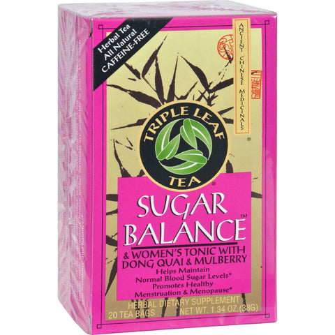 Triple Leaf Tea Sugar Balance Decaffeinated Tea - 20 Tea Bags - Case Of 6