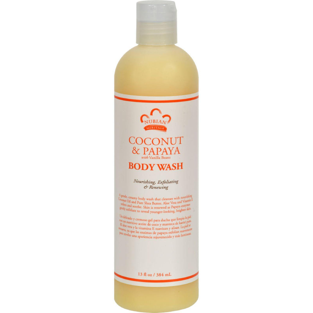 Nubian Heritage Body Wash Coconut And Papaya - 13 Fl Oz