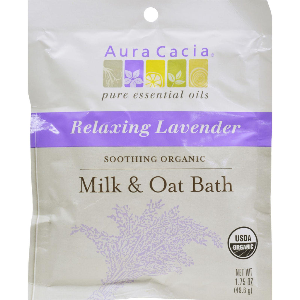 Aura Cacia Relaxing Lavender Milk And Oat Bath Organic - 1.75 Oz - Case Of 6