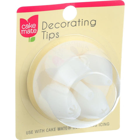 Cake Mate Plastic Decorating Tips - 4 Count - Case Of 12