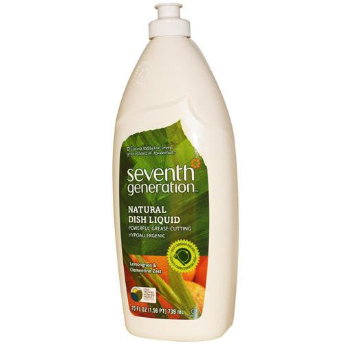 Seventh Generation Dish Liquid - Lemongrass And Clementine Zest - 25 Oz