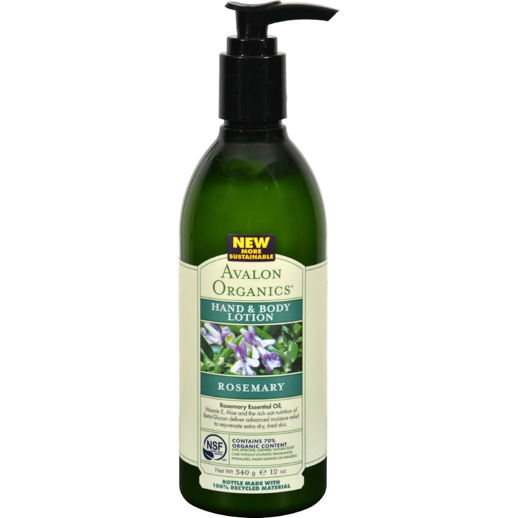 Avalon Organics Hand And Body Lotion Rosemary - 12 Fl Oz