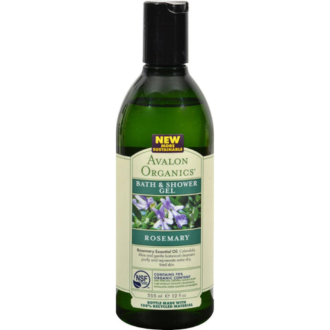 Avalon Organics Bath And Shower Gel Rosemary - 12 Fl Oz