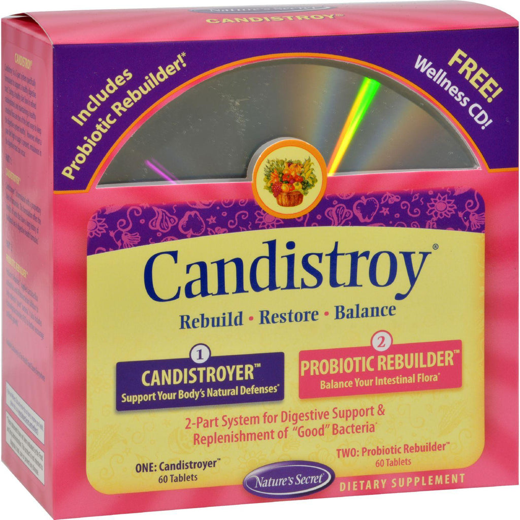 Nature's Secret Candistroy Kit 60 Tablets Each - 120 Tablets