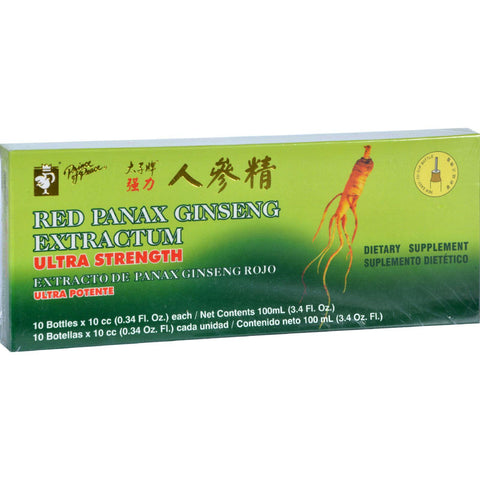 Prince Of Peace Red Panax Ginseng Extractum Ultra Strength - 10 Vials