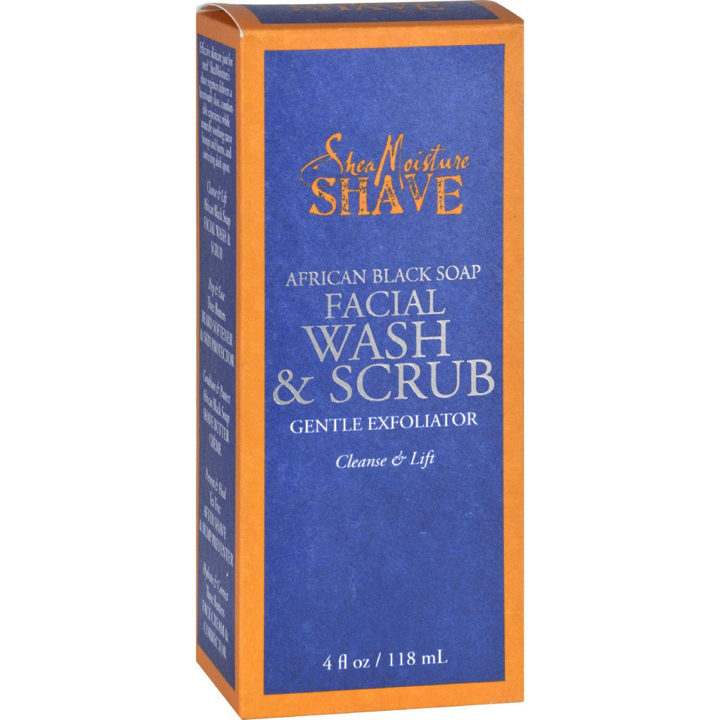 Shea Moisture African Black Soap Facial Wash And Scrub - 4 Fl Oz