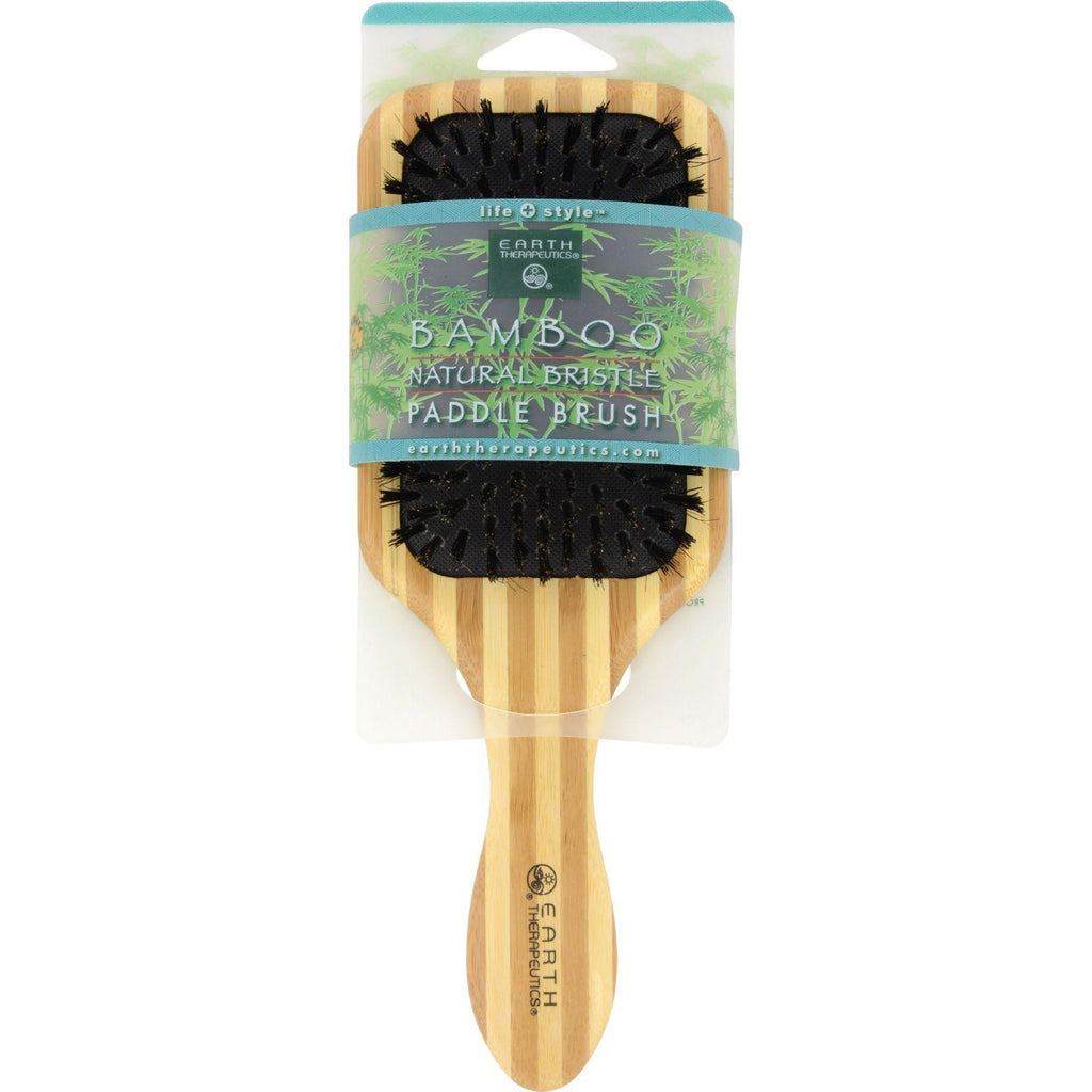 Earth Therapeutics Large Bamboo Natural Bristle Paddle Brush - 1 Brush