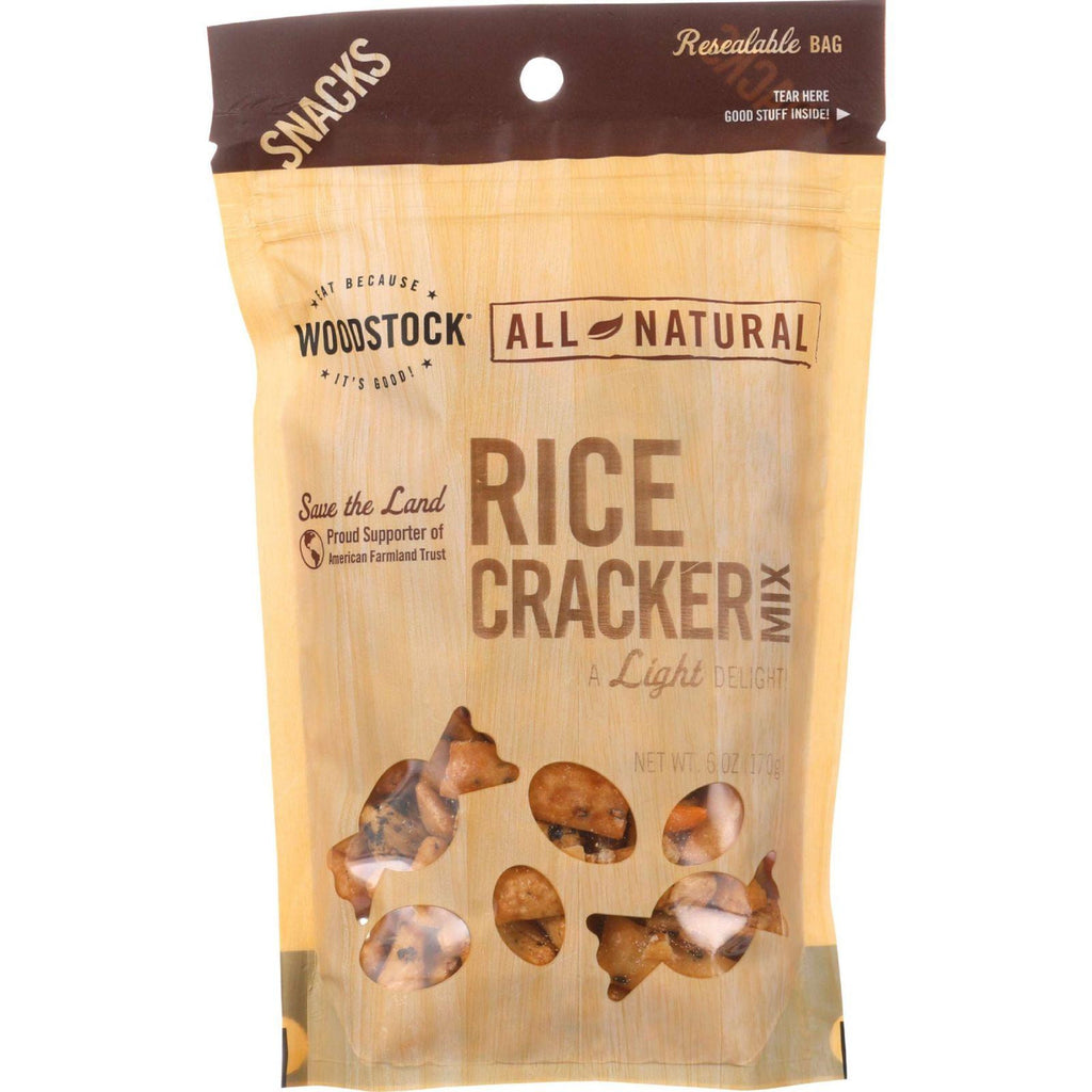 Woodstock Snacks - All Natural - Rice Cracker Mix - 6 Oz - Case Of 8