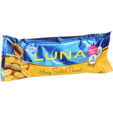 Luna Organic Nutrition Bar - Honey Salted Peanut - 1.69 Oz - Case Of 15