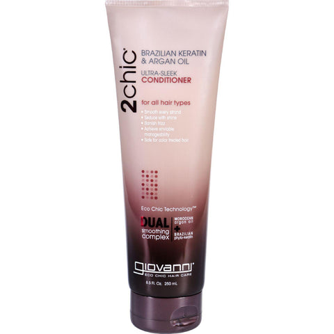 Giovanni 2chic Ultra-sleek Conditioner With Brazilian Keratin And Argan Oil - 8.5 Fl Oz