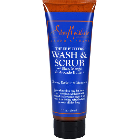 Sheamoisture Wash And Scrub - Three Butters - Men - 8 Oz