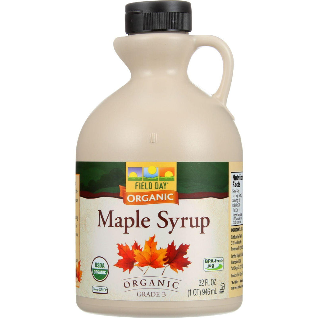 Field Day Maple Syrup - Organic - Grade B - 32 Oz - Case Of 6