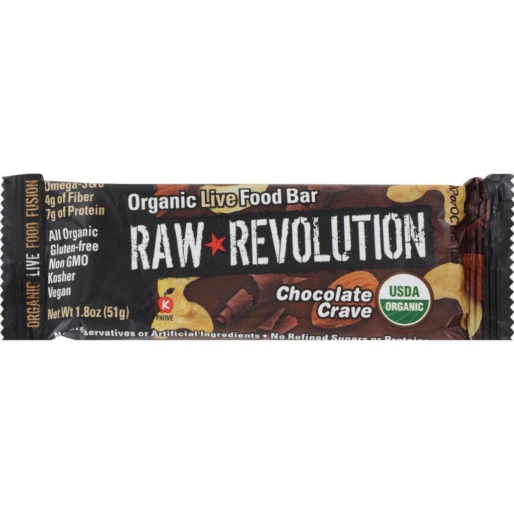 Raw Revolution Bar - Organic Chocolate Crave - Case Of 12 - 1.8 Oz