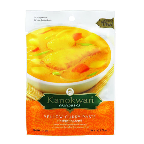 Kanokwan Curry Paste - Yellow - 1.76 Oz - Case Of 12