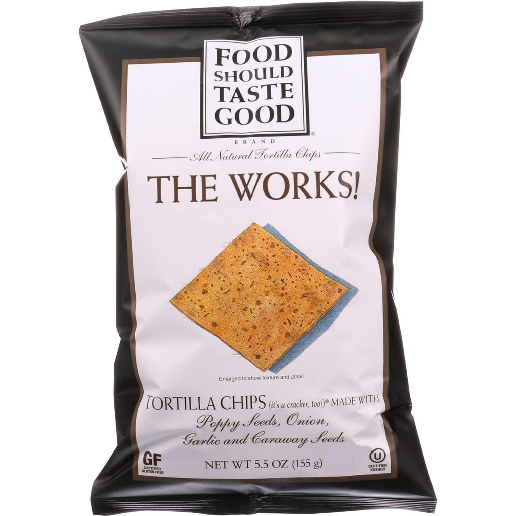 Food Should Taste Good Tortilla Chips - The Works - 5.5 Oz - Case Of 12