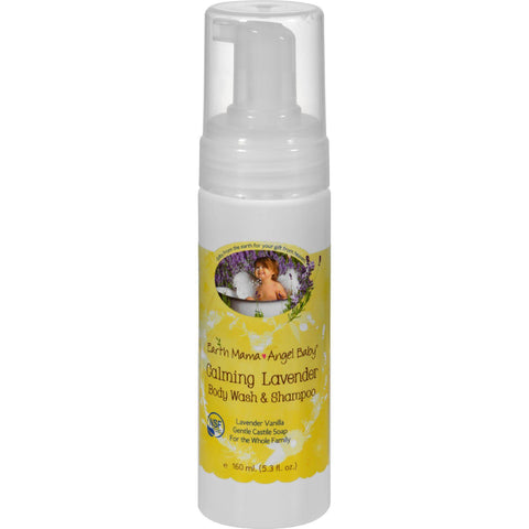 Earth Mama Angel Baby Shampoo And Body Wash - Organic Lavender - 5.3 Oz