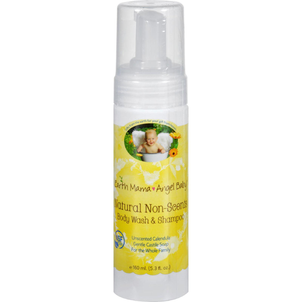 Earth Mama Angel Baby Shampoo And Body Wash - Organic Unscented - 5.3 Oz