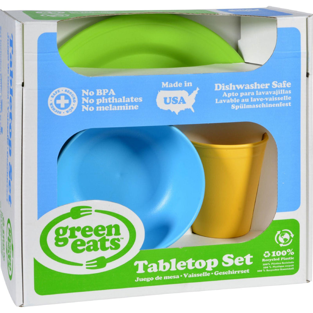 Green Toys Green Eats Tabletop Set (tumbler, Bowl, Plate)
