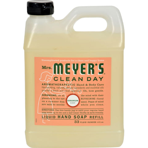 Mrs. Meyer's Liquid Hand Soap Refill - Geranium - 33 Lf Oz - Case Of 6