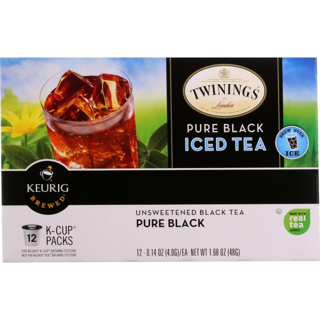 Twinings Tea Tea - K-cup Pods - Iced - Pure Black - 12 Count - Case Of 6