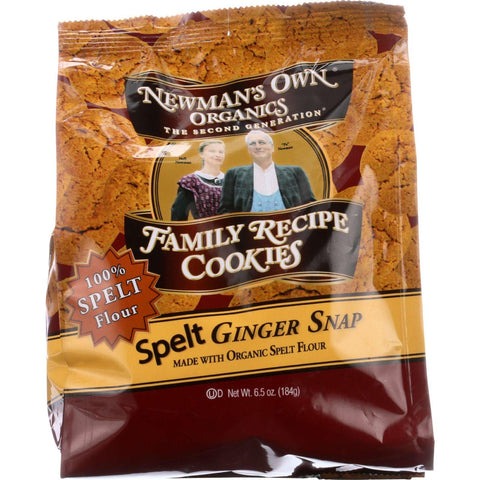 Newmans Own Organics Cookie - Organic - Spelt Ginger Snap - 6.5 Oz - Case Of 6